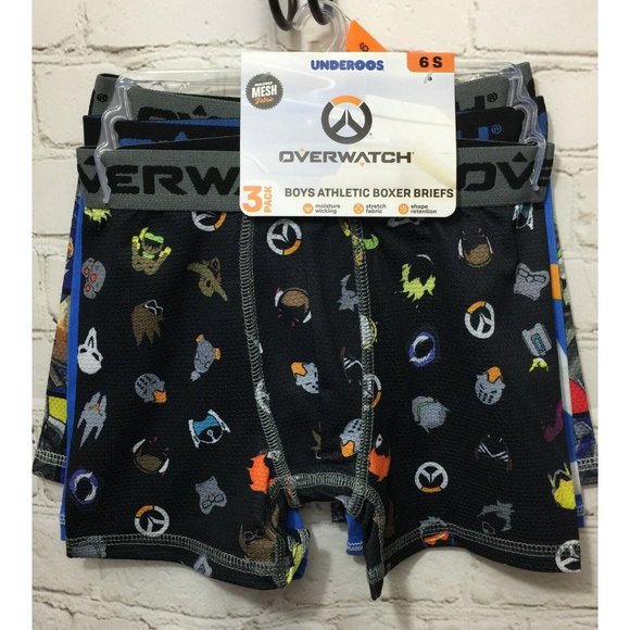 Overwatch Underoos Boys Athletic Boxer Briefs 6S Mesh Fabric - Picture 1 of 4
